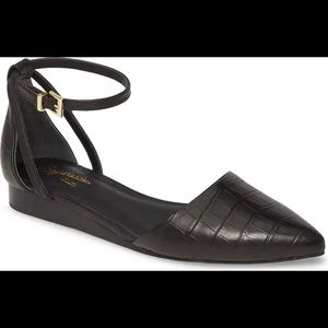 Seychelles Plateau Ankle Strap Pointed Toe Flat